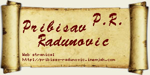 Pribisav Radunović vizit kartica